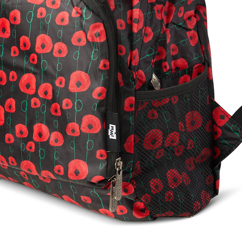 imperial war museums remembrance poppy rucksack museum souvenir zip front pocket